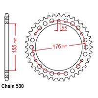 45T Triumph Rear Sprocket (2011)