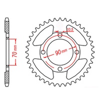 Rear Sprocket 45 Tooth for Honda CT 110 CT110X Posty Bike Postie 1999 to 2012