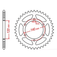 Optional Rear Sprocket 45T for Suzuki  GSXR600 1998-2000