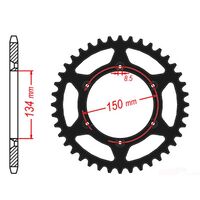 SPROCKET REAR MTX ZERO Alloy MX 460 50T #520 BLK