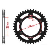 SPROCKET REAR MTX ZERO Alloy MX 808 47T #520 BLK