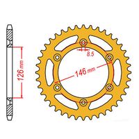 SPROCKET REAR MTX ZERO Alloy MX 808 48T #520 GLD
