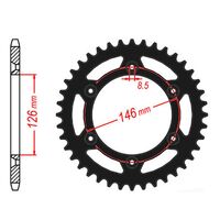 SPROCKET REAR MTX ZERO Alloy MX 808 49T #520 BLK
