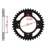 Standard Gearing Rear Sprocket BLACK Alloy 56T