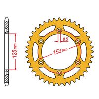 Standard Gearing Rear Sprocket GOLD Alloy 51T