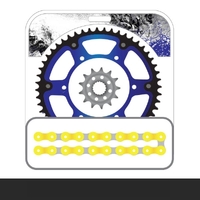 STEALTH Chain and Sprocket Kit | Yellow Chain | Blue Stealth Rear Sprocket | 13/49T