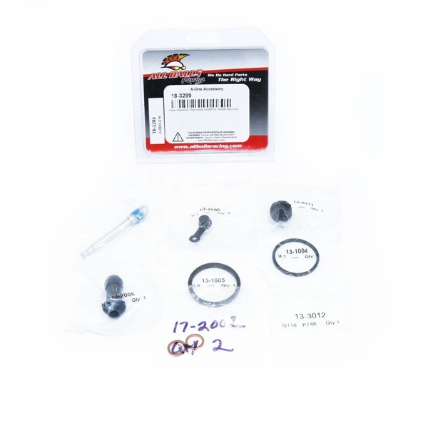 All Balls Rear Brake Caliper Rebuild Kit for 2019-2022 Honda CB300R