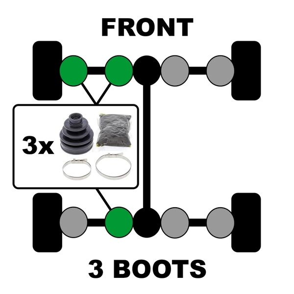Front Inner Outer Rear Inner CV Boots for Arctic Cat ALTERRA 700 XT EPS 2017
