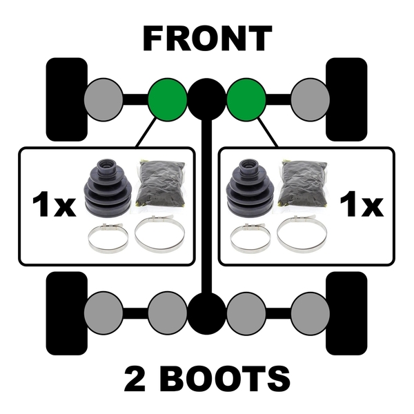 Front Inner CV Boots for Suzuki LT-A400F EIGER 4WD 2003