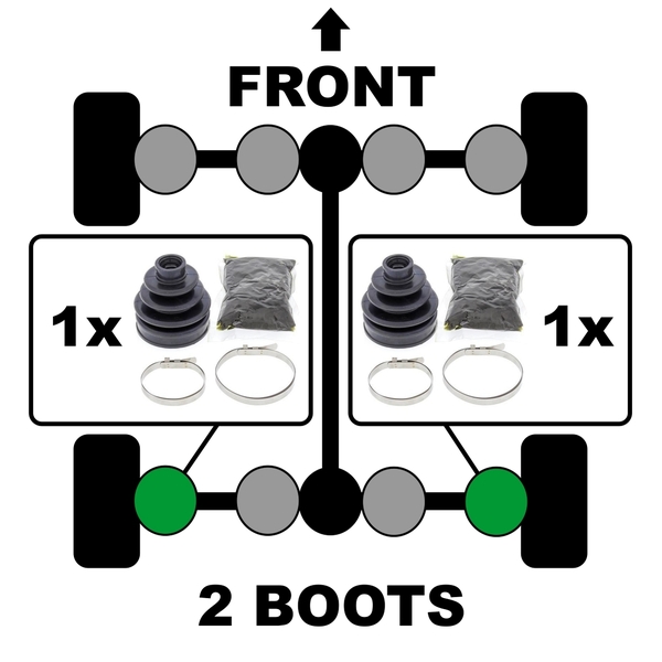 Rear Outer CV Boots for Yamaha YFM700 GRIZZLY 2017
