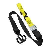 KMX Tie Down 38mm Twin Hook - Black/Yellow Loop