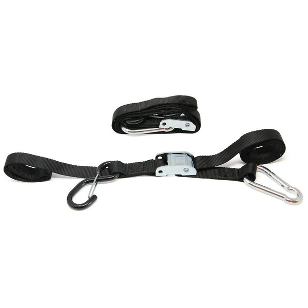 Tie Down 25mm Snap Hook - Black/Orange Loop