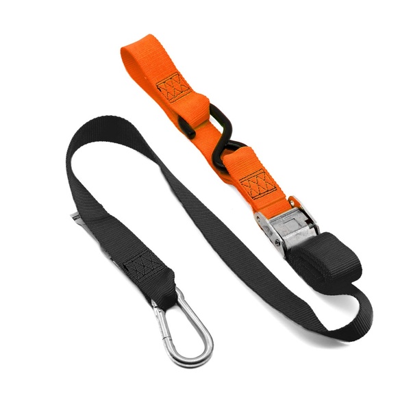 Kustom MX Tie Down 38mm Snap Hook - Black/Orange Loop