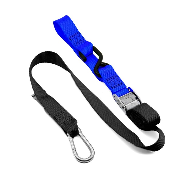 Kustom MX Tie Down 38mm Snap Hook - Black/Blue Loop