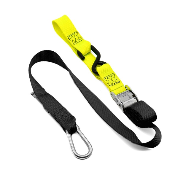 Kustom MX Tie Down 38mm Snap Hook - Black/Yellow Loop