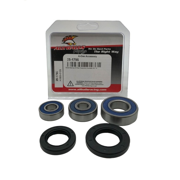 All Balls Rear Wheel Bearing and Seal Kit for 2017-2022 Husqvarna SVARTPILEN 401