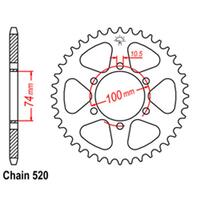 JT Steel Rear  Sprocket 46T for HYOSUNG GV250 Aquila 2001 to 2012