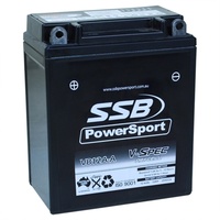 SSB 12V Dry Cell AGM 250 CCA Battery 4.3 Kg for Kawasaki ZZ-R600 1990 to 1992