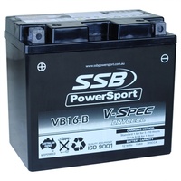 SSB 12V V-Spec Dry Cell AGM 385 CCA Battery 6.5 Kg