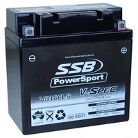 SSB 12V V-Spec Dry Cell AGM 385 CCA Battery 6.6 Kg