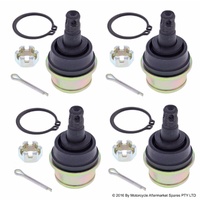 Set Four Upper & Lower Ball Joints for Honda TRX350TM 2Wd Rancher 2000 To 2006