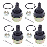 Set 4 Upper & Lower Ball Joints for Yamaha YFM45Fx Wolverine 450 4X4 2006 To 2010