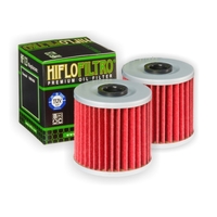 HiFlo HF123 Oil Filter Two Pack for Kawasaki KL250 D2-D22 (KLR250) 1984 to 2005
