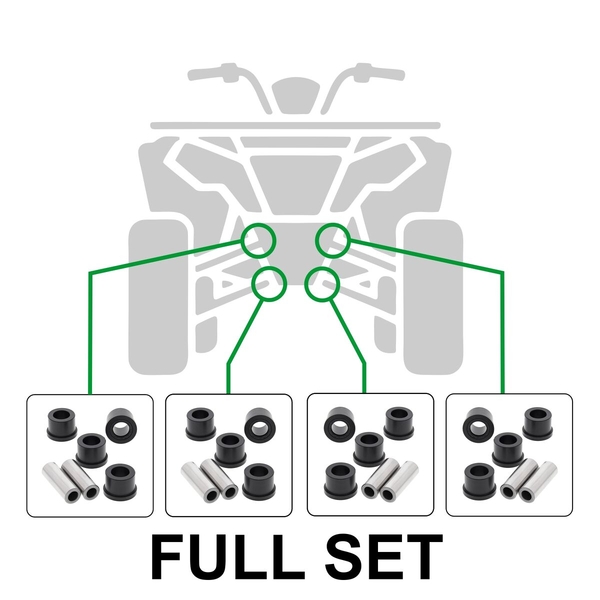 All Balls Upper + Lower A Arm Bush kit for CAN-AM MAVERICK 1000 2013-2018