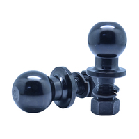Tow Ball 50MM Thread Black Chrome 2500KG 