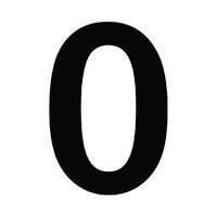 One 110MM Junior Arial No. 0 Black