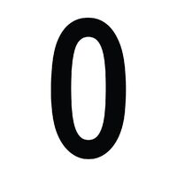One 150MM Arial No. 0 Black
