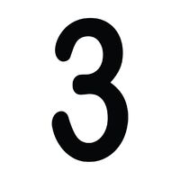 One 150MM Arial No. 3 Black