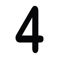 One 150MM Arial No. 4 Black