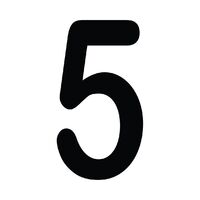 One 150MM Arial No. 5 Black