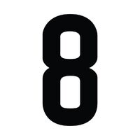 One 165MM Straight No. 8 Black