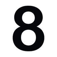 One 110MM Junior Arial No. 8 Black