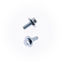 M6x1.0x16 8mm Hex Head Flange Bolt With Integrated 16mm Washer