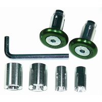 Green Motocross Handle Bar Ends for Kx Kxf Steel Alloy Bars