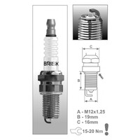 Spark Plug B10C (D9EA) for Yamaha TX500 1973 to 1975