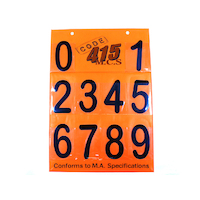 150MM Arial Race Number Board Black