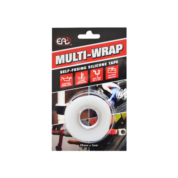 Multi-Wrap Self Fusing Silicone Tape for Pipe Repair - Clear 25mm x 3m