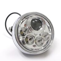 Sealed Waterproof LED Headlight | 5" | 127mm | COMPLETE | Multi Voltage 6-12v