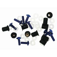 Fairing Bubble Screw Kit Blue 