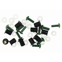 Fairing Bubble Screw Kit Green 
