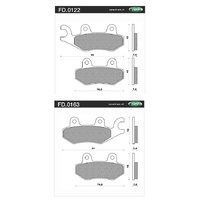 Front Brake Pad Kit (2) for Suzuki LT-F300F King Quad 1999 2000 2001 2002