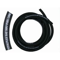 1m of 6mm Reinforced Fuel Line Black