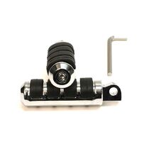 WHITES FOOT PEG/HD ISO PILLION MALE SML CHROME HD39-122