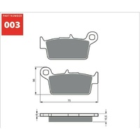 Goldfren Sintered Off Road Rear Brake Pads for Honda CR250R 1987-2001