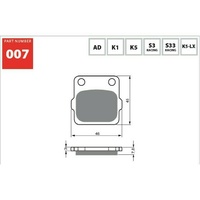 Sintered Off Road Rear Brake Pads for Husqvarna TC610 1992 1993 1994 1995
