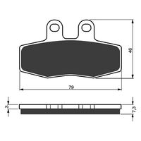 Rear Brake Pads Goldfren GF010 - S3